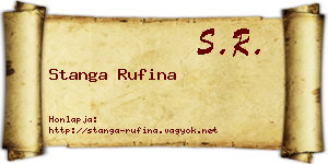 Stanga Rufina névjegykártya